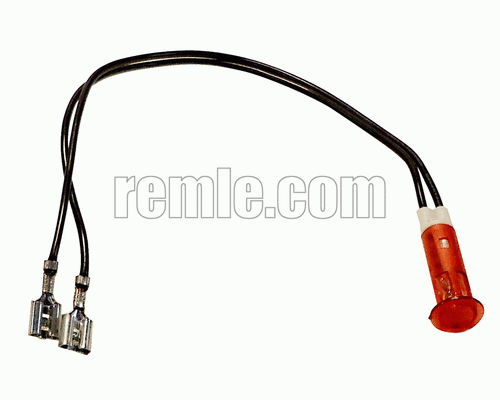 PILOTO LUZ Ø9 mm. ROJO 200mm