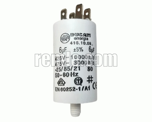 CONDENSADOR TRABAJO 6,0 MF 450V DUCATI